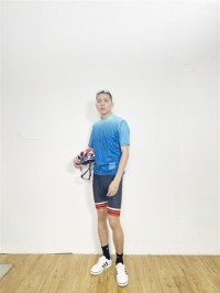 設計新款漸變色短袖單車衫    訂做春夏男款戶外山地自行車服  排汗透氣   競技  訓練  BD-CN-22194 細節-3